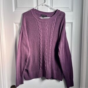 Banana Republic sweater knit purple women size XL long sleeve crewneck top pull
